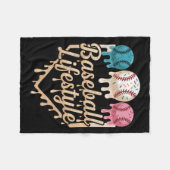 Baseball Lifestyle 101 Apparel Youth Baseball Drip フリースブランケット (正面(横))