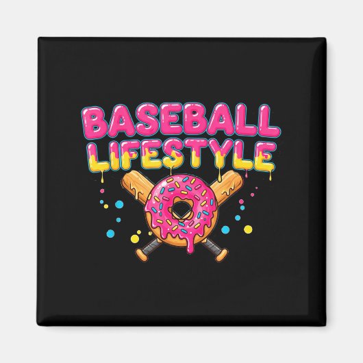 Baseball Lifestyle 101 Apparel Youth Drip Baseball マグネット (正面)