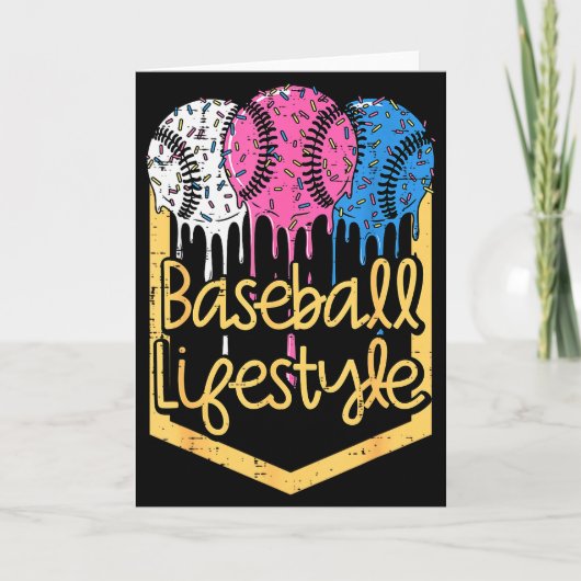 Baseball Lifestyle Ball Sprinkles Drip Boys Kids M カード (正面)