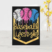Baseball Lifestyle Ball Sprinkles Drip Boys Kids M カード (黄色い花)