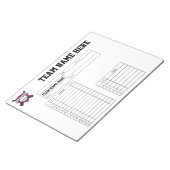 Baseball Lineup Cards ノートパッド (アングル)