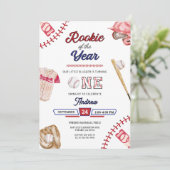 Baseball Little Slugger 1st Birthday Boy Party 招待状 (スタンド正面)