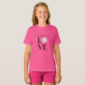 Baseball LOVE：名前パーソナライズされたと番号を追加 Tシャツ (正面フル)