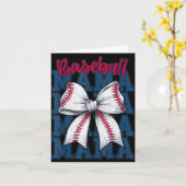 Baseball Mama Coquette Bow Game Day Baseball Mom M カード (黄色い花)
