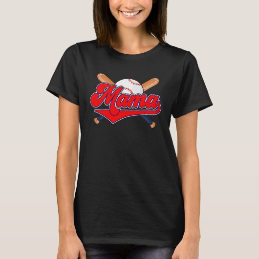 Baseball Mama Grandma Softball Mother s Day Mom Mo Tシャツ (正面)