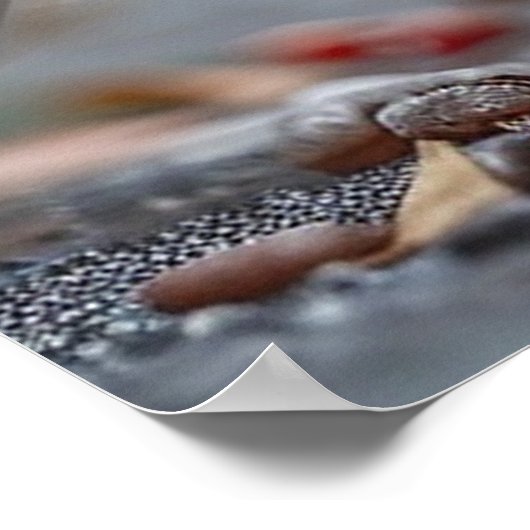 Baseball Mascot — Team-Neutral Voxel Athlete Tee ポスター (角)