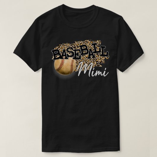 Baseball Mimi Leopard Mother's Day  Tシャツ (デザイン正面)