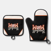 Baseball Mom “Baseball M❤️M” Gift Box Design – Bas 鍋つかみ&鍋敷きセット (正面)