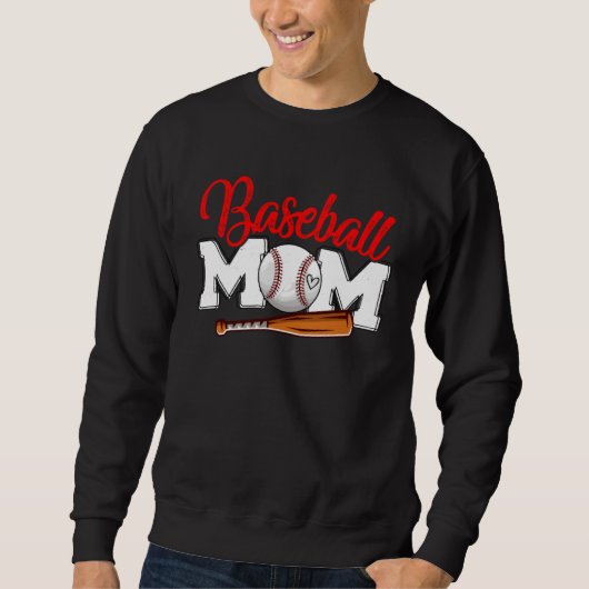Baseball Mom Cute Sport  Mother s Day For Women スウェットシャツ (正面)