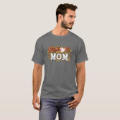 Baseball Mom Leopard Baseball Lovers Family Mother Tシャツ (正面フル)