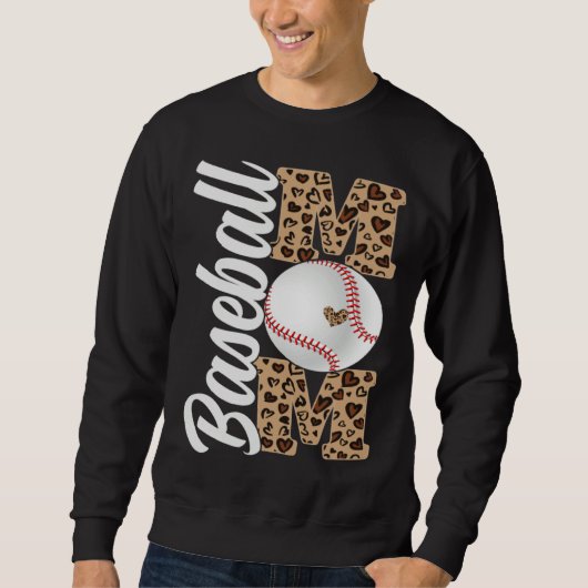 Baseball Mom Motheru2019s Day Baseball Sport  Wome スウェットシャツ (正面)