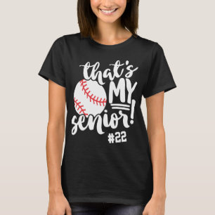 Baseball Mom That's My Senior ジャージー番号 名前 Tシャツ