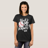 Baseball Mom That's My Senior ジャージー番号 名前 Tシャツ (正面フル)