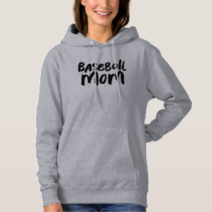Baseball mom trendy personalized black type パーカ