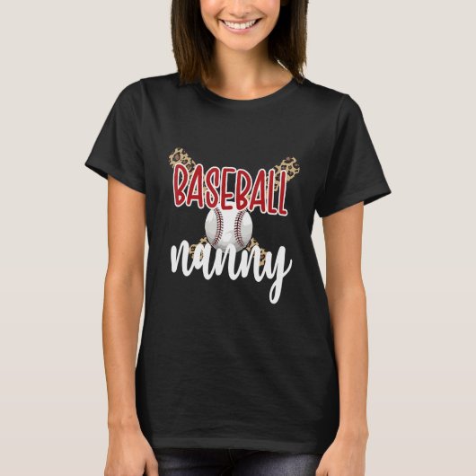 Baseball Nanny Grandma Baseball Player Nanny Tシャツ (正面)