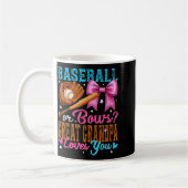 Baseball Or Bows Great Grandpa Loves You Gender Re コーヒーマグカップ (左)