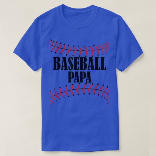 Baseball Papa Tshirt Baseball Grandpa Grandfather  Tシャツ (デザイン正面)