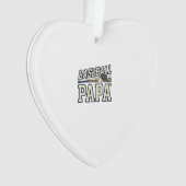 Baseball Papa Vintage Engraving Shirt Design_1 オーナメント (正面)