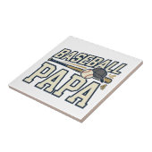Baseball Papa Vintage Engraving Shirt Design_1 タイル (側面)