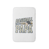 Baseball Papa Vintage Engraving Shirt Design_1 バスマット (正面縦)