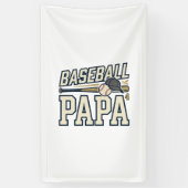 Baseball Papa Vintage Engraving Shirt Design_1 横断幕 (縦)
