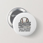 Baseball Papaw Vintage Engraving Shirt Design_1 缶バッジ (正面&裏面)