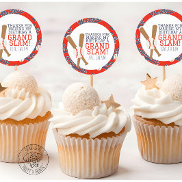 Baseball Party Favor Round Sticker ラウンドシール