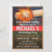 Baseball Party Invitation 招待状 (正面)