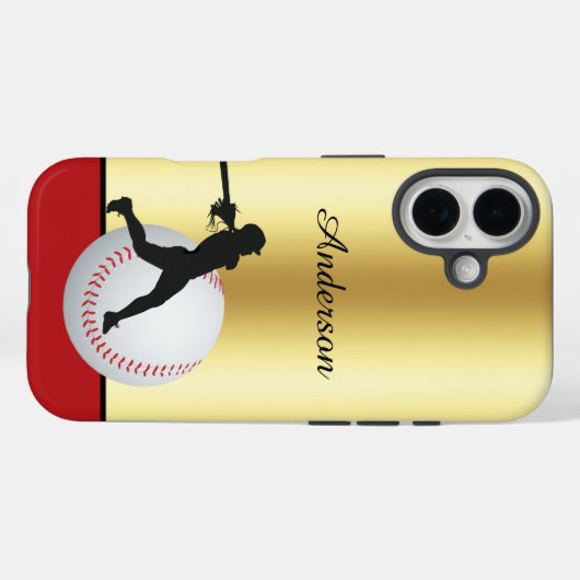 Baseball personalize with name Elegant Case-Mate iPhoneケース (裏面 (横))