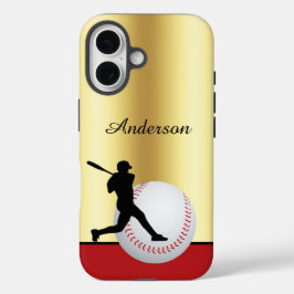 Baseball personalize with name Elegant Colorful iPhone 16ケース