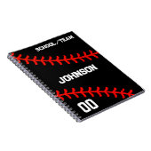Baseball Personalized Team Sport  ノートブック (右側)