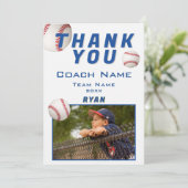 Baseball Photo Player Team Coach サンキューカード (スタンド正面)