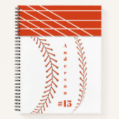 Baseball Photos Rustic Memory Scrapbook ノートブック (正面)