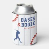 Baseball Pinstripe Sports Birthday Party 缶クーラー (缶正面)