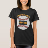 Baseball Pitch Clock 15 Seconds Rule Batter Box Do Tシャツ (正面)