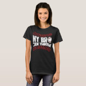 Baseball Pitcher Funny Brother Sister Tシャツ (正面フル)