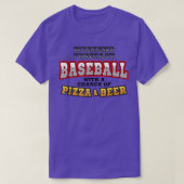 Baseball Pizza & Beer Funny Weekend Forecast Sport Tシャツ (デザイン正面)