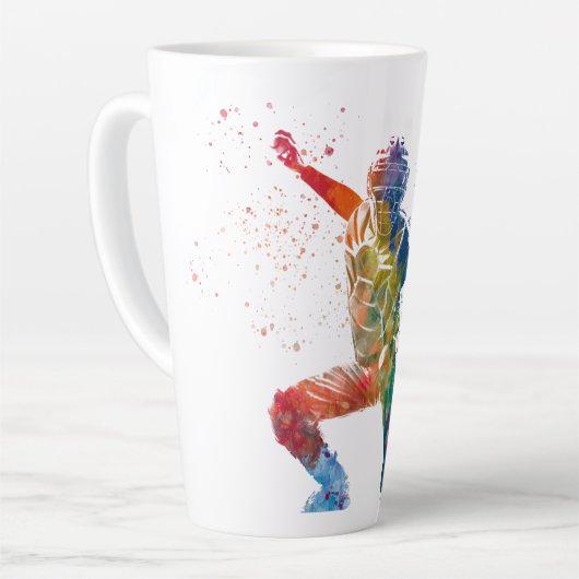 baseball player カフェラテマグ (左アングル)
