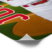 Baseball Player Card Custom Photo Sports Senior ポスター (角)