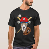 Baseball Player Goat  Pitcher Catcher Baseball Coa Tシャツ (正面)