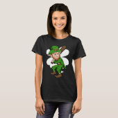 Baseball Player Leprechaun St Patrick's Day Baseba Tシャツ (正面フル)