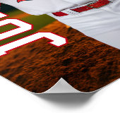 Baseball Player Personalized Photo Senior Sports ポスター (角)