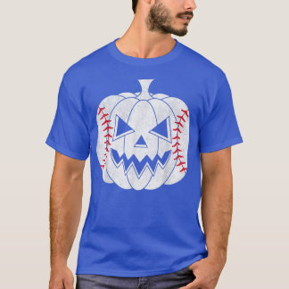 Baseball Player Scary Pumpkin Vintage Costume Hall Tシャツ