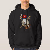 Baseball Player Sheep Lamb Pitcher Catcher Basebal パーカ (正面)
