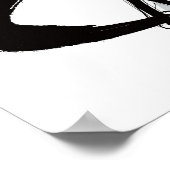 Baseball player swinging bat, side view ポスター (角)