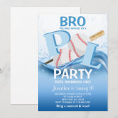 Baseball Pool Party 10th Birthday 招待状 (正面/裏面)