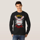 Baseball Pops Ball Softball  Fathers Day Tシャツ (正面フル)