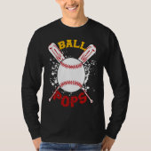 Baseball Pops Ball Softball  Fathers Day Tシャツ (正面)