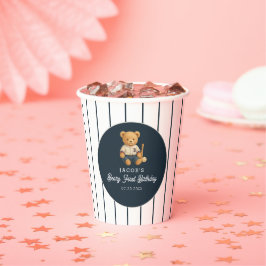 Baseball Preppy Bear 1st Birthday 紙コップ