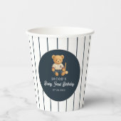 Baseball Preppy Bear 1st Birthday 紙コップ (正面)